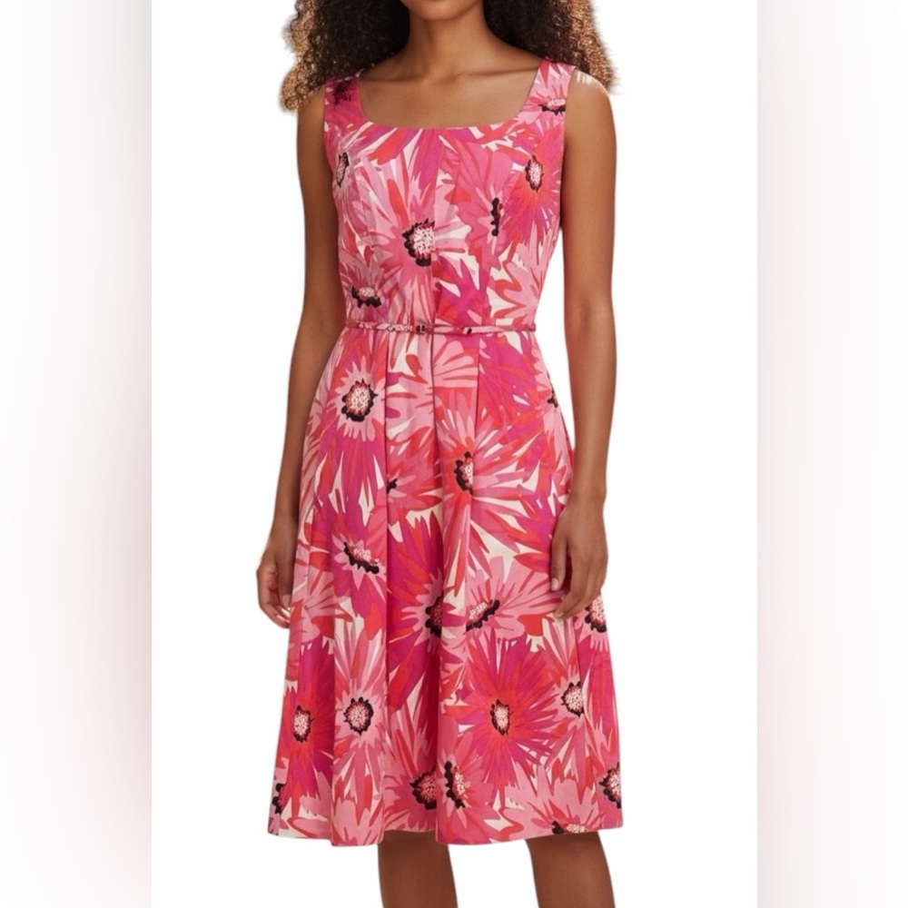 Pappagallo Pink Floral Asymmetrical Sundress
